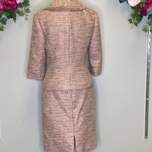 Beautiful Size 8, rose gold, jacket and skirt combo by Watters & Watters - Picture 6 of 6